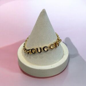 Gucci Upcycled Stamped Bracelet for Women - Adjustable